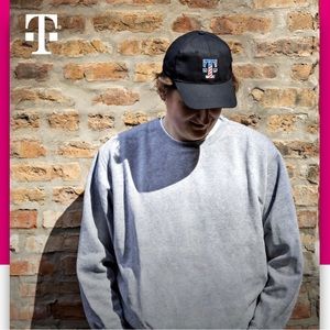 🖤 New T-Mobile Black Baseball Cap Hat Patriotic American Flag initial T mobile